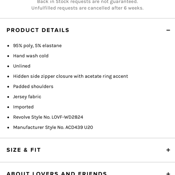 Lovers and Friends Encore Dress- Taupe - Picture 6 of 8